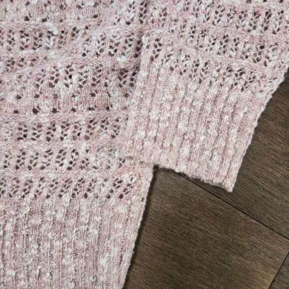 $108 Frye Knit Open Front Cardigan Sweater Women’s Size L Pale Mauve - Picture 7 of 9